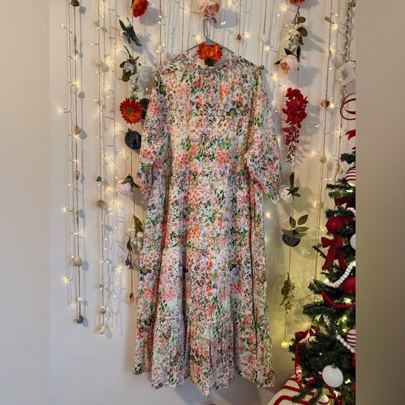 🩷💚 Multicolor Midi Dress 💚🩷 - Picture 2 of 3